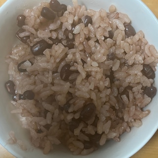 白米と小豆でお赤飯